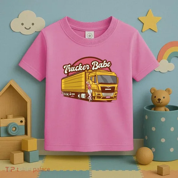 Trucker Babe Retro Toddler T-Shirt