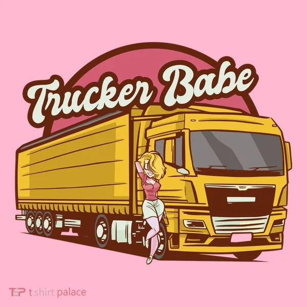 Trucker Babe Retro Toddler T-Shirt