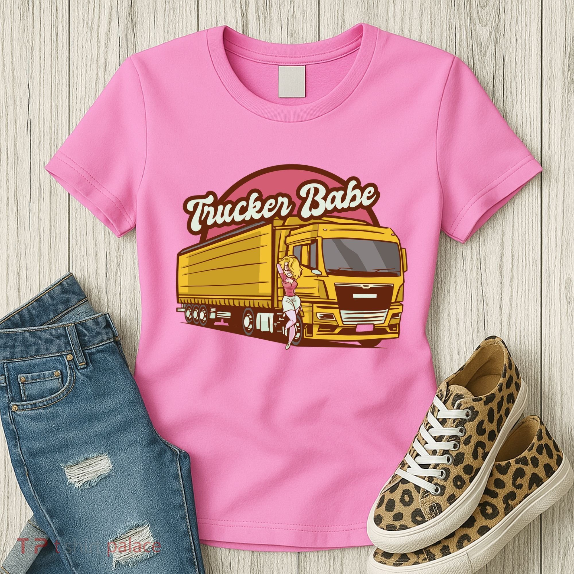 Trucker Babe Retro Women's T-Shirt