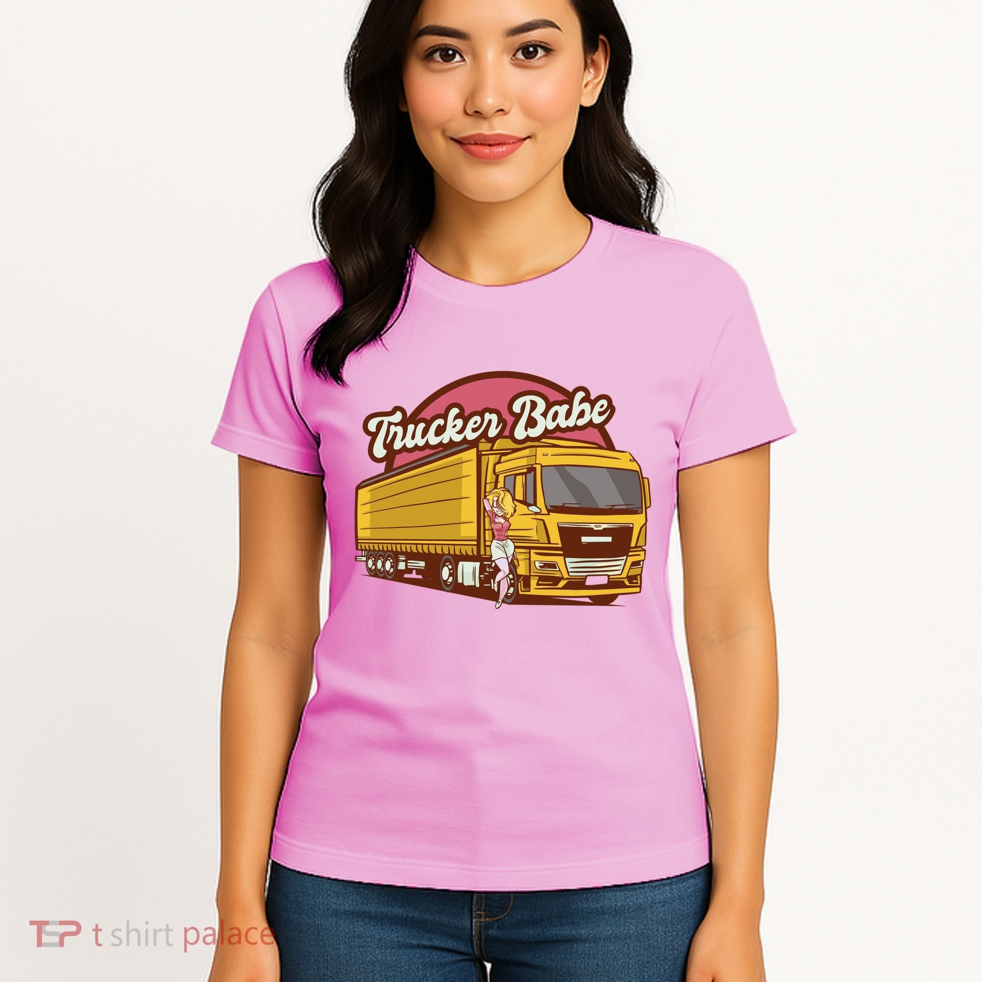 Trucker Babe Retro Women's T-Shirt