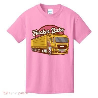 Trucker Babe Retro Kids T-Shirt