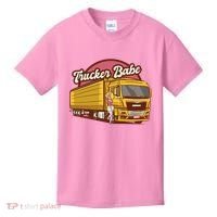 Trucker Babe Retro Kids T-Shirt thumb 0