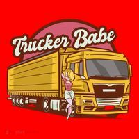Trucker Babe Retro Santa Hat thumb 1