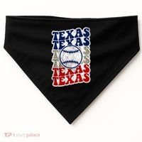 Texas Baseball Retro Sport USA-Made Doggie Bandana thumb 0