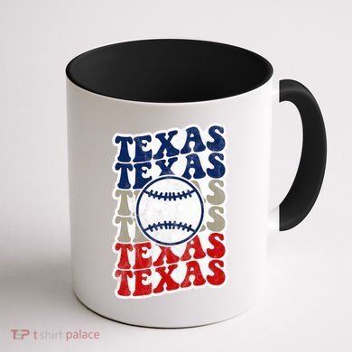 Texas Baseball Retro Sport Coffee Mug back