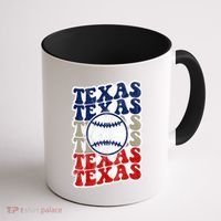 Texas Baseball Retro Sport Coffee Mug thumb 1