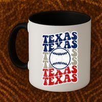 Texas Baseball Retro Sport Coffee Mug thumb 2