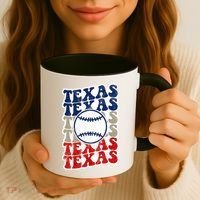 Texas Baseball Retro Sport Coffee Mug thumb 3