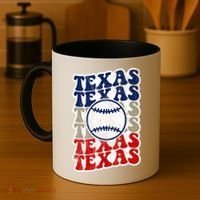 Texas Baseball Retro Sport Coffee Mug thumb 4