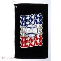 Texas Baseball Retro Sport Golf Towel thumb 0
