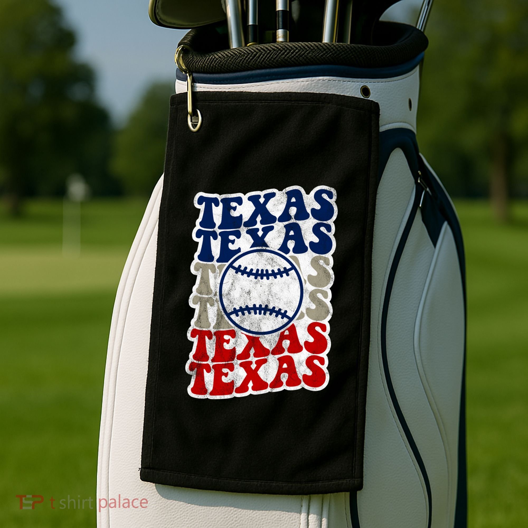Texas Baseball Retro Sport Golf Towel