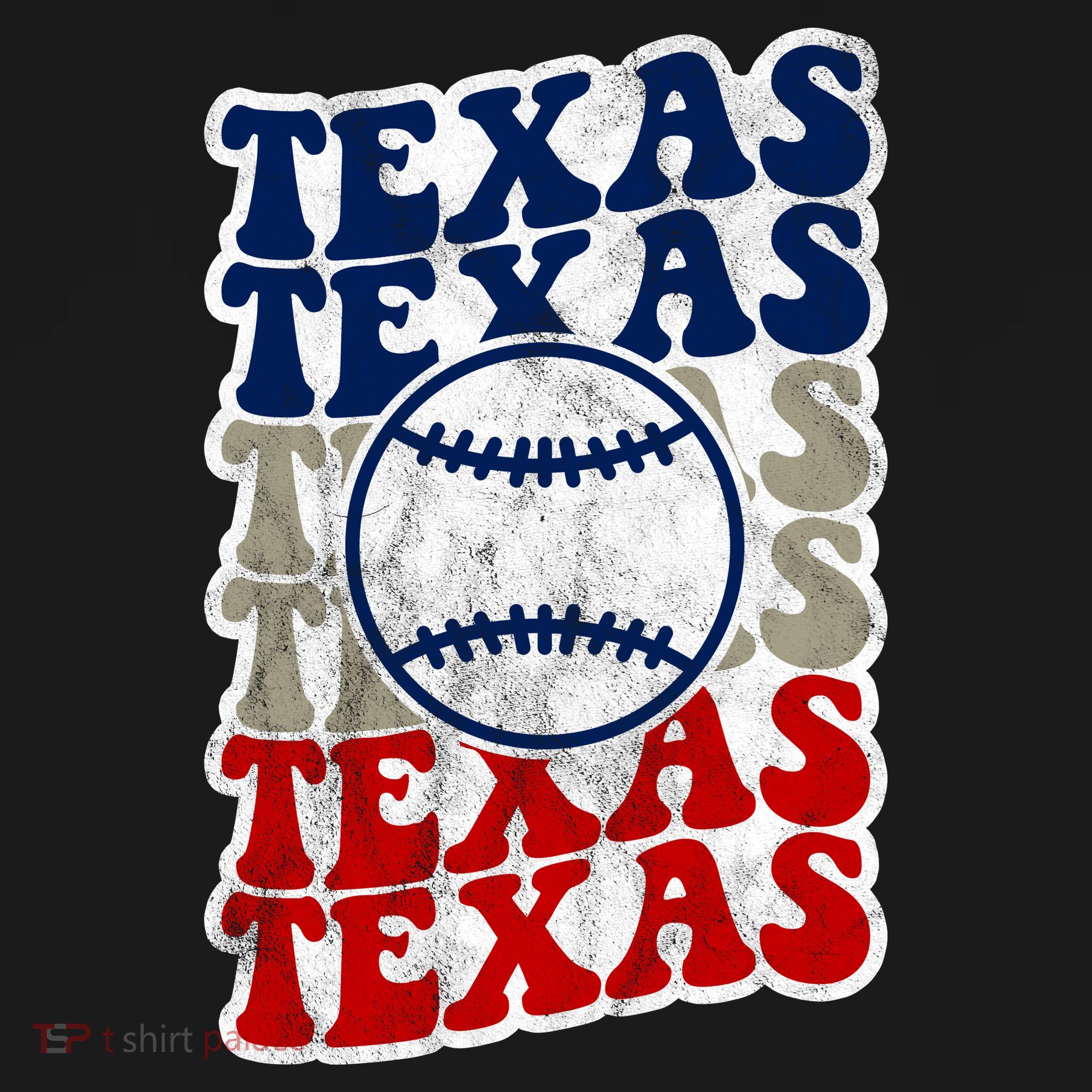 Texas Baseball Retro Sport Tote Bag
