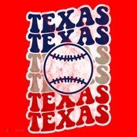 Texas Baseball Retro Sport Santa Hat thumb 1