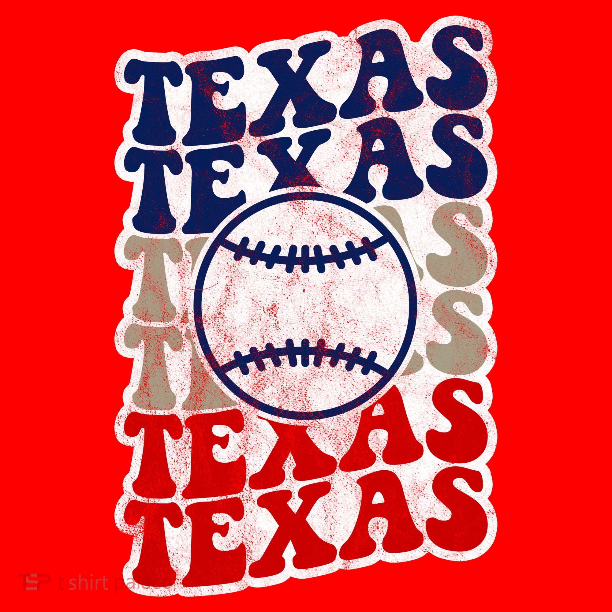 Texas Baseball Retro Sport Santa Hat
