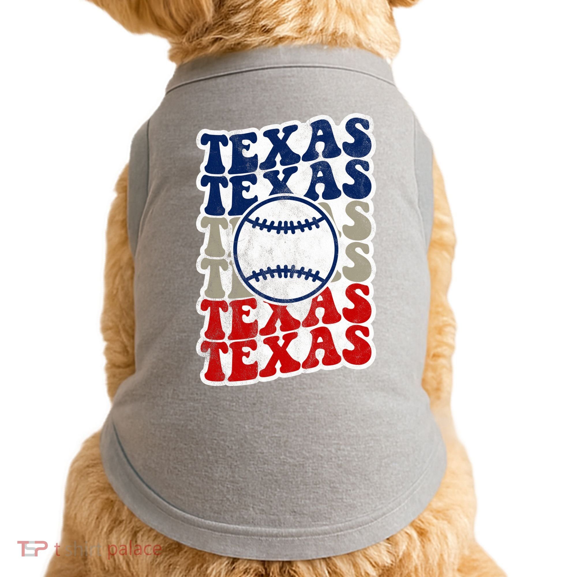 Texas Baseball Retro Sport Doggie Tank