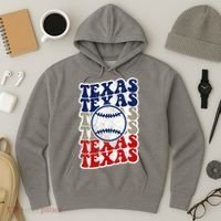Texas Baseball Retro Sport Hoodie thumb 3
