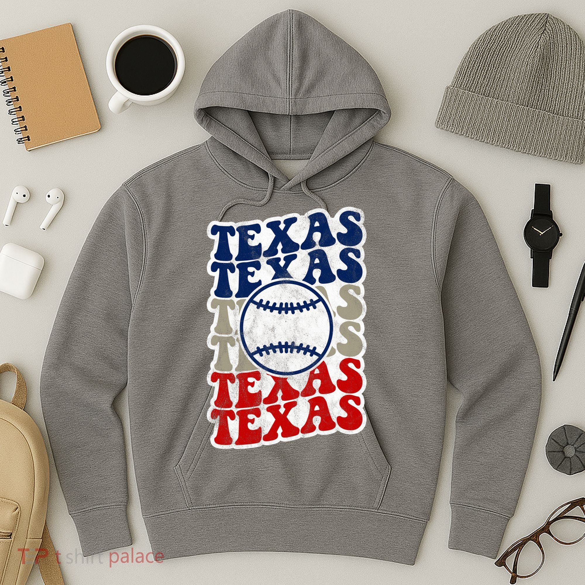 Texas Baseball Retro Sport Hoodie