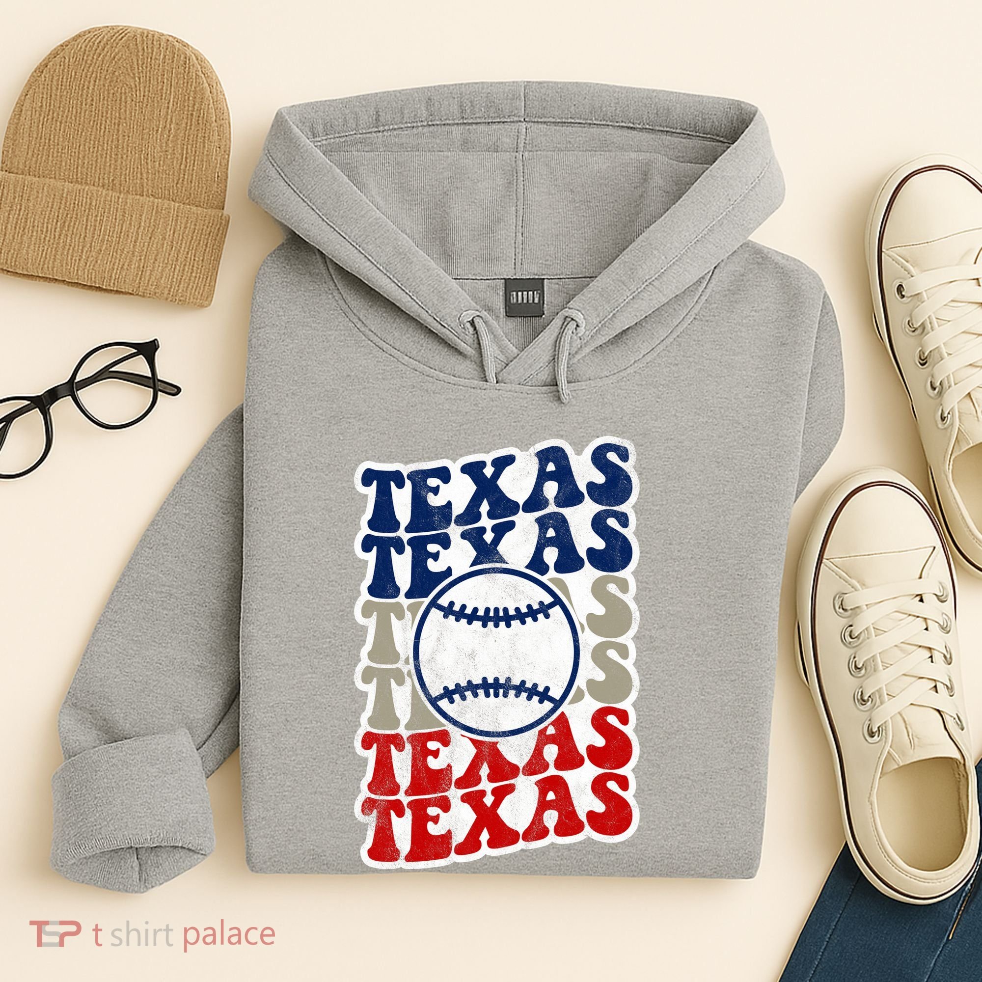Texas Baseball Retro Sport Hoodie