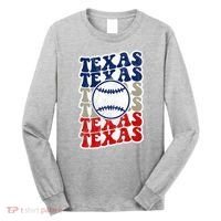 Texas Baseball Retro Sport Long Sleeve Shirt thumb 0