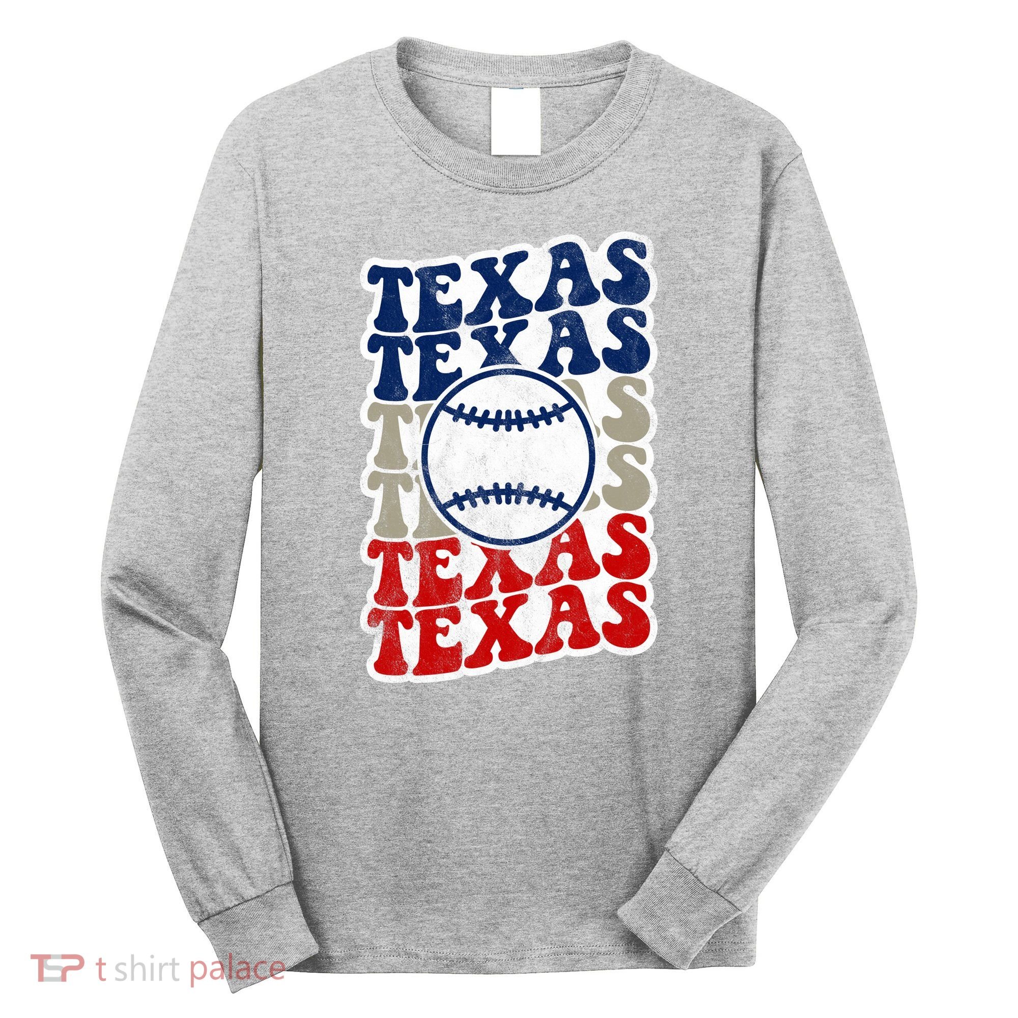 Texas Baseball Retro Sport Long Sleeve Shirt