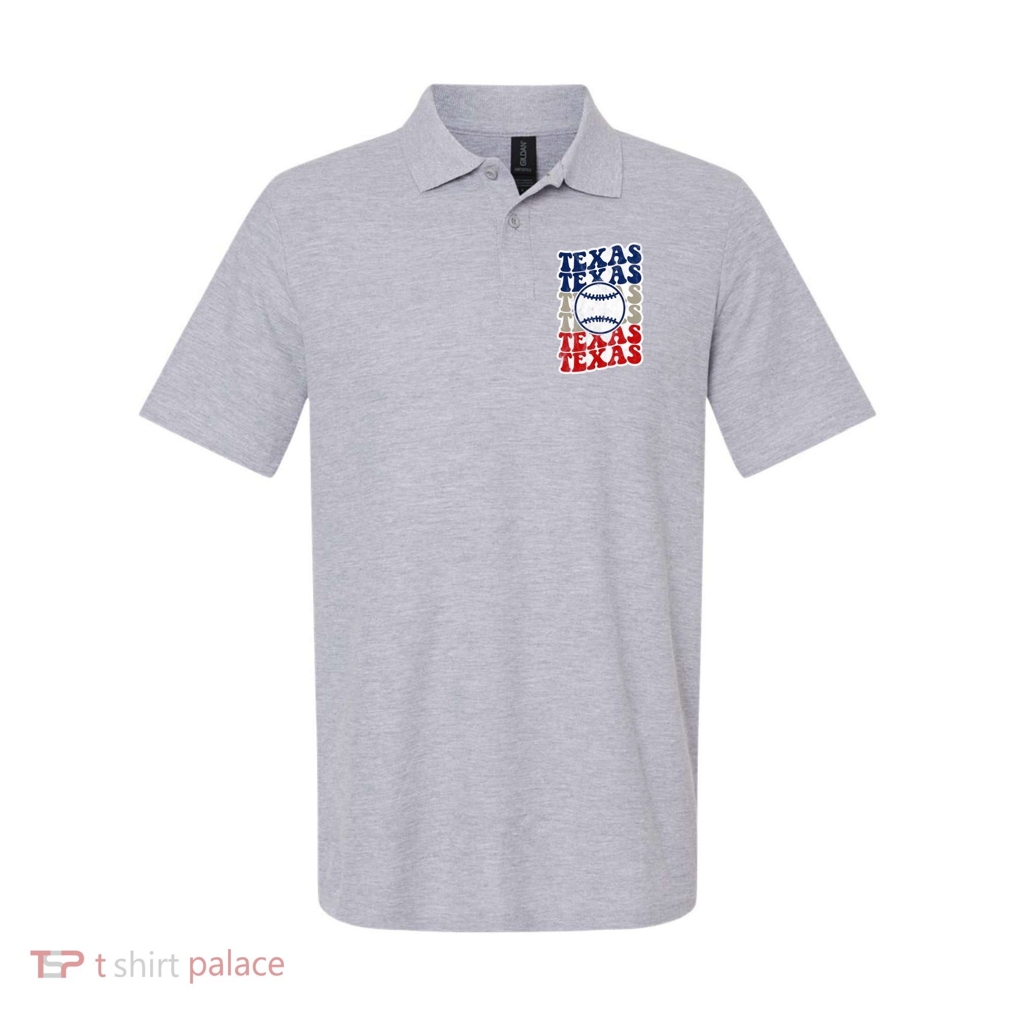 Texas Baseball Retro Sport Polo