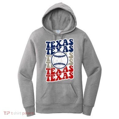 Texas Baseball Retro Sport Women's Hoodie