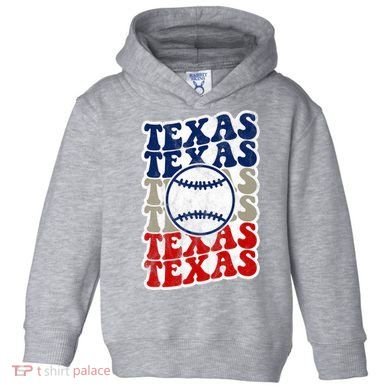 Texas Baseball Retro Sport Toddler Hoodie