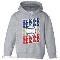 Texas Baseball Retro Sport Toddler Hoodie thumb 0