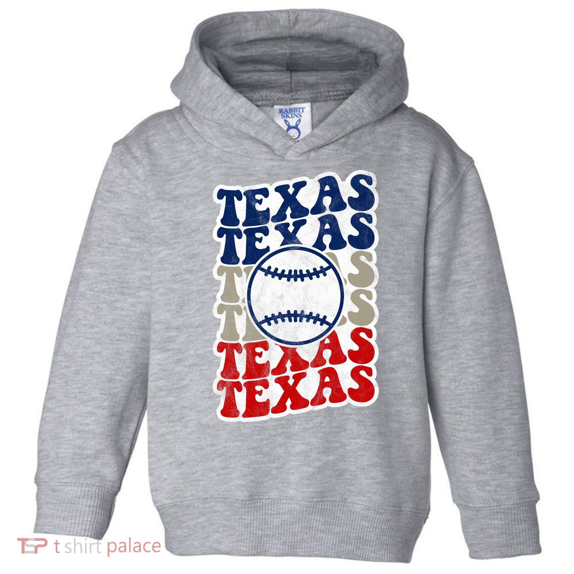 Texas Baseball Retro Sport Toddler Hoodie