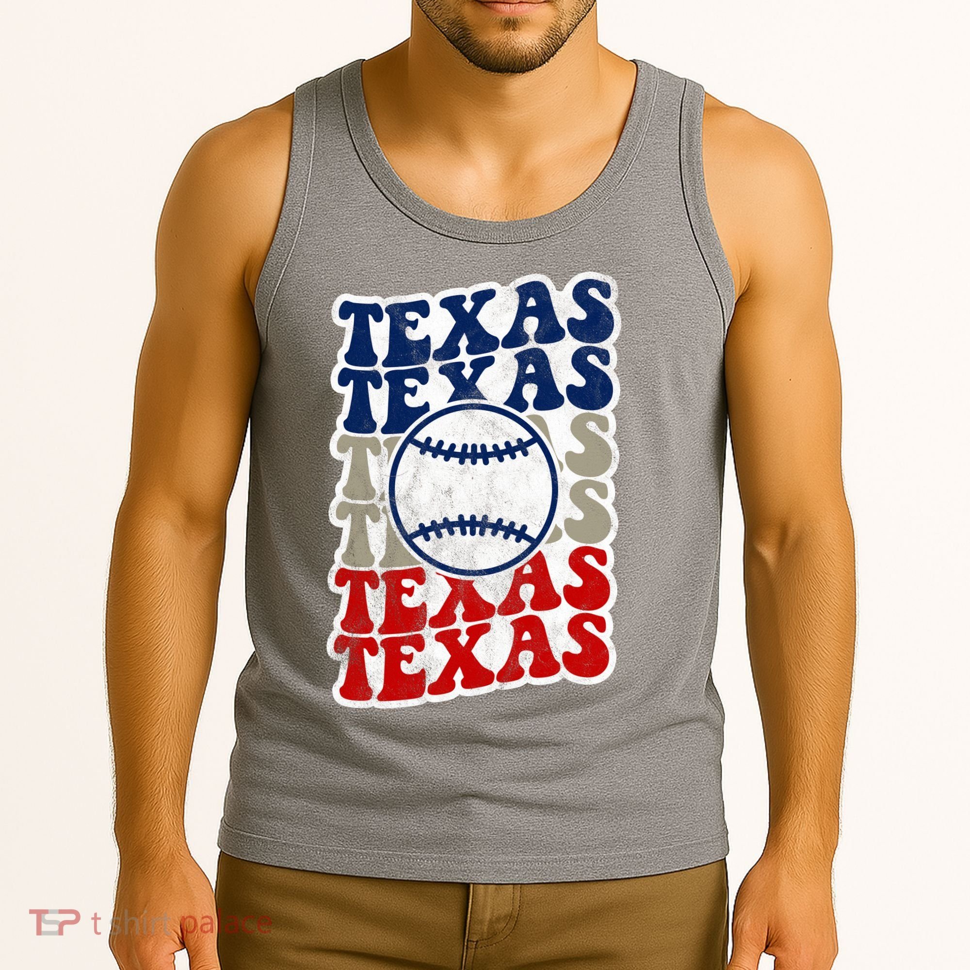 Texas Baseball Retro Sport Tank Top