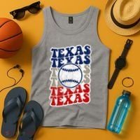 Texas Baseball Retro Sport Tank Top thumb 4
