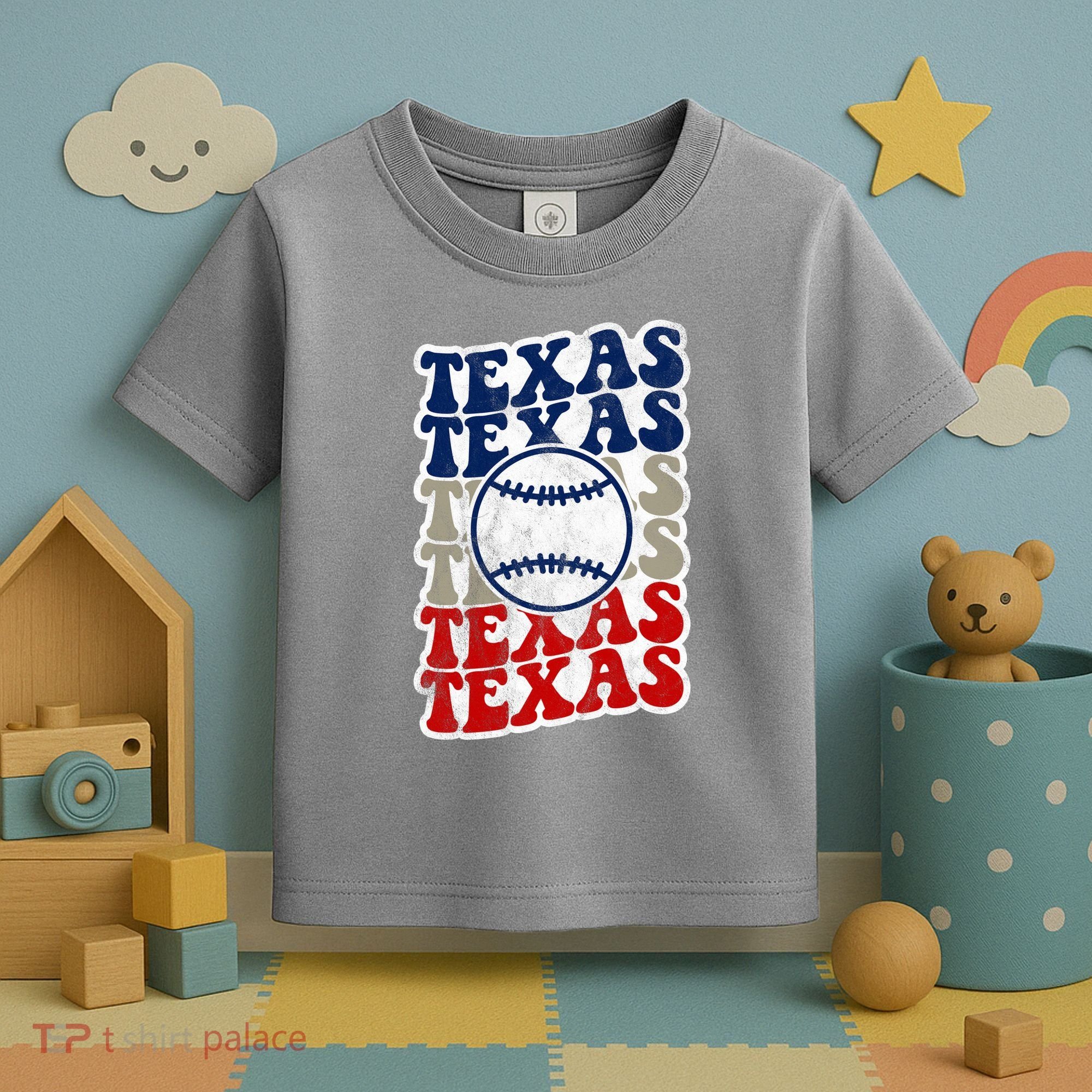 Texas Baseball Retro Sport Toddler T-Shirt