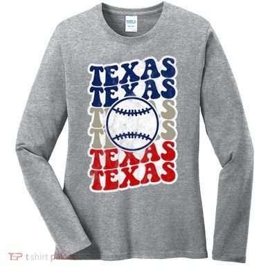 Texas Baseball Retro Sport Women's Long Sleeve Shirt