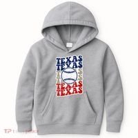 Texas Baseball Retro Sport Kids Hoodie thumb 0