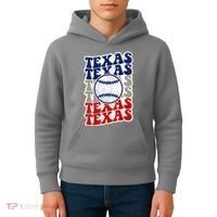 Texas Baseball Retro Sport Kids Hoodie thumb 4