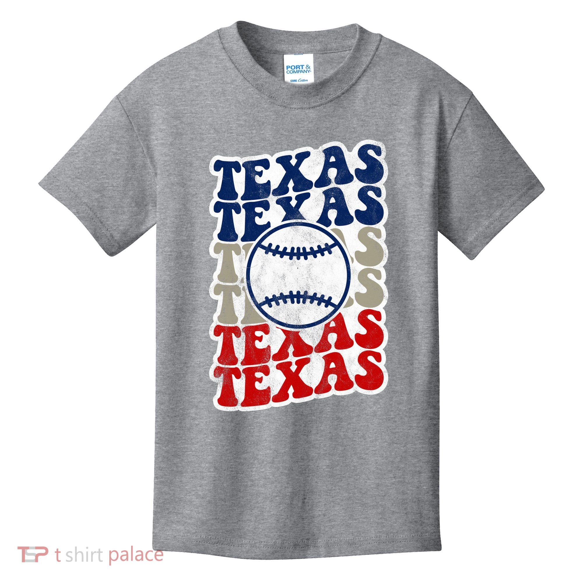 Texas Baseball Retro Sport Kids T-Shirt