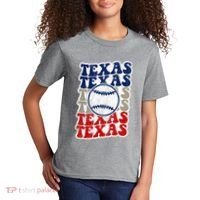 Texas Baseball Retro Sport Kids T-Shirt thumb 2