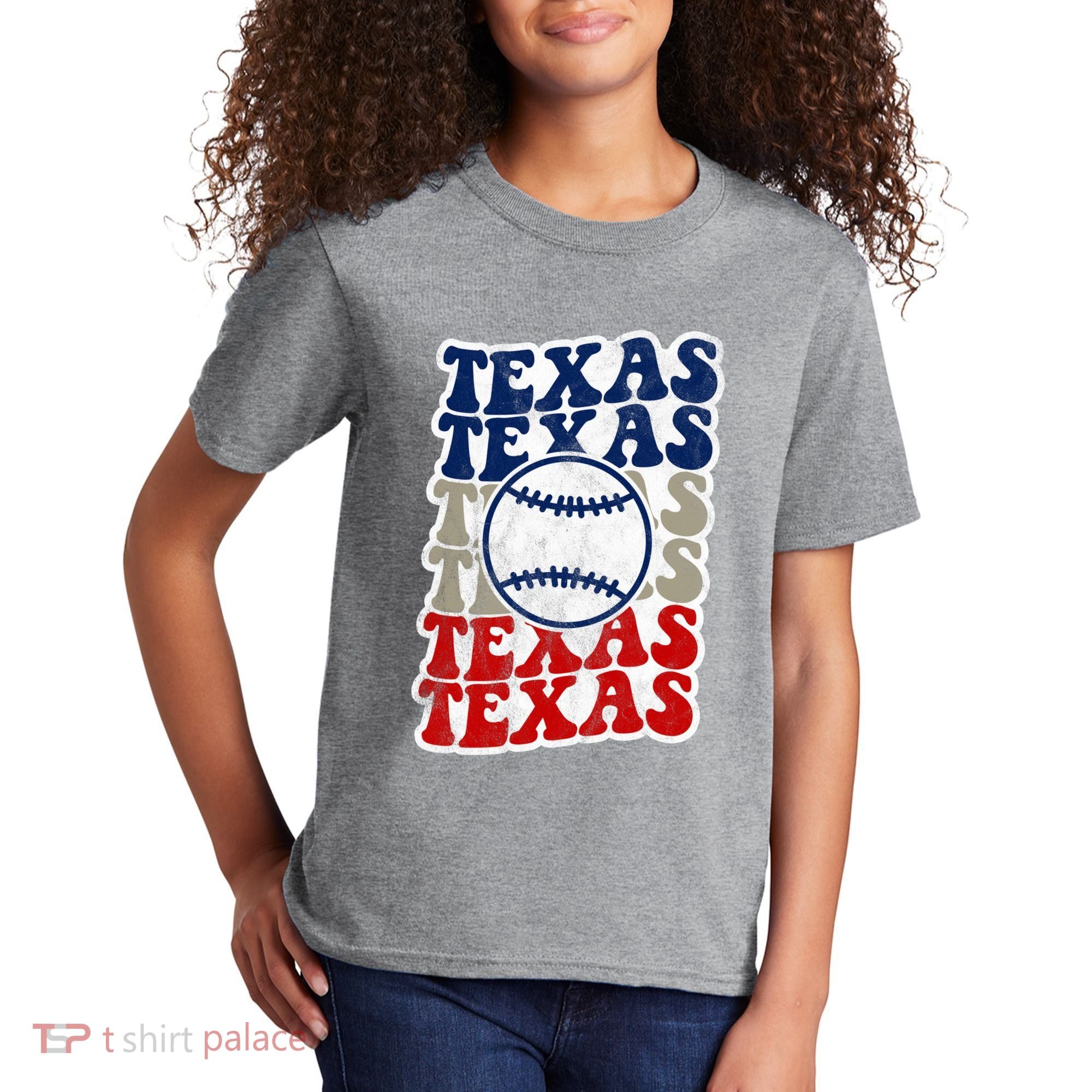 Texas Baseball Retro Sport Kids T-Shirt