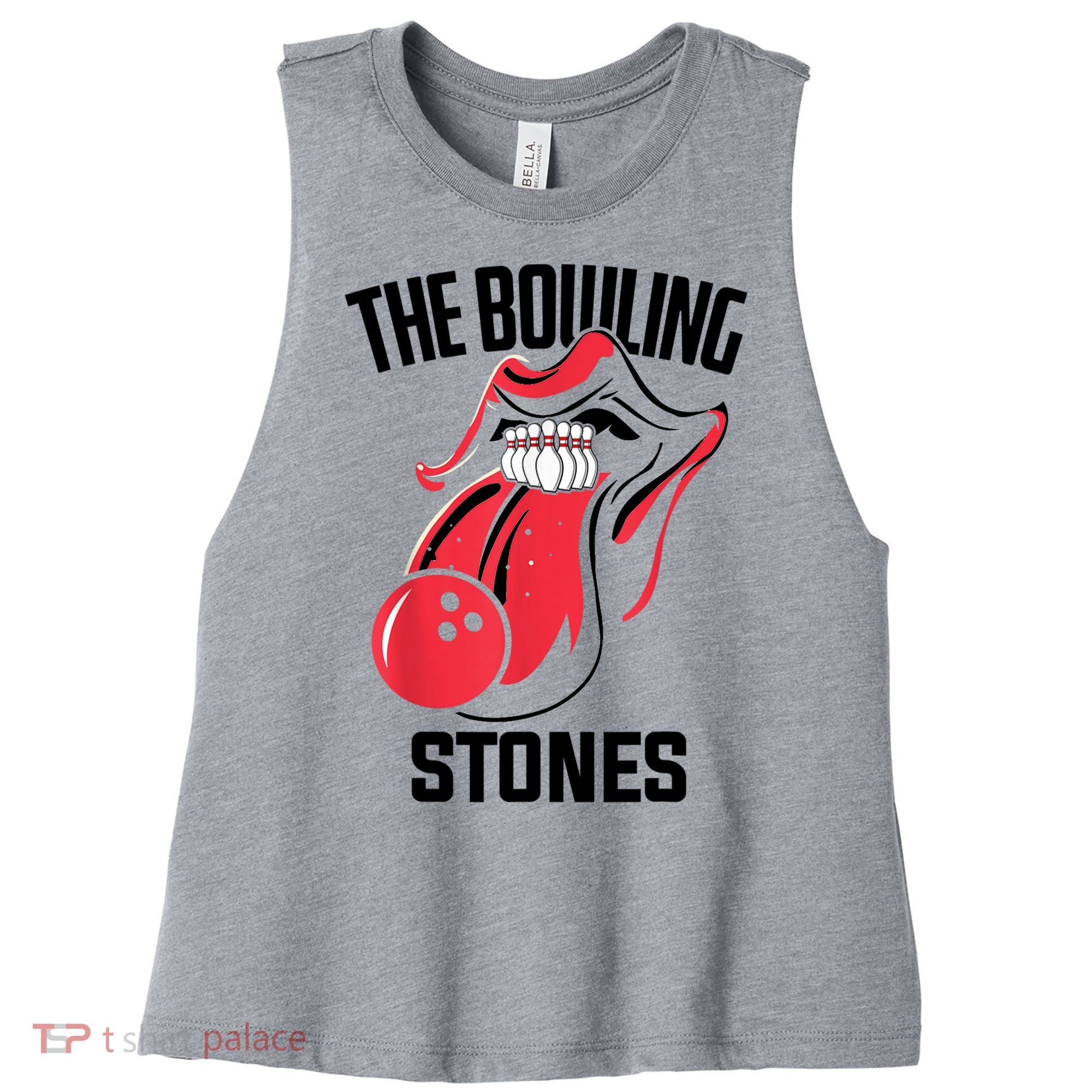 The Bowling Stones Women's Racerback Cropped Tank