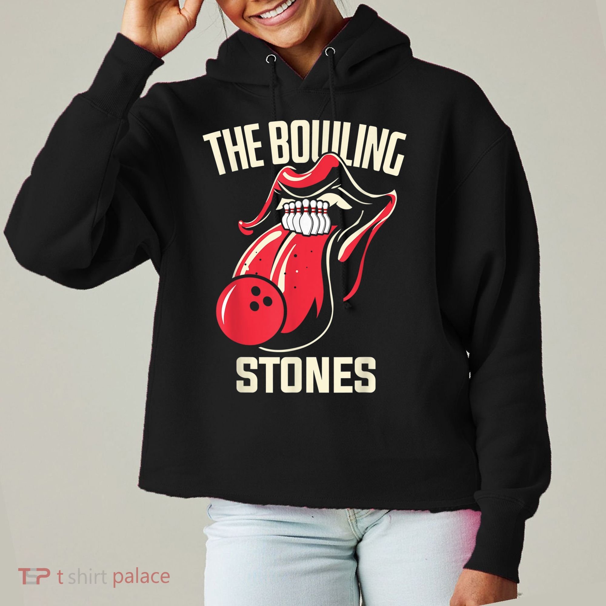 The Bowling Stones Ladies Heavyweight Boxy Pullover Hoodie