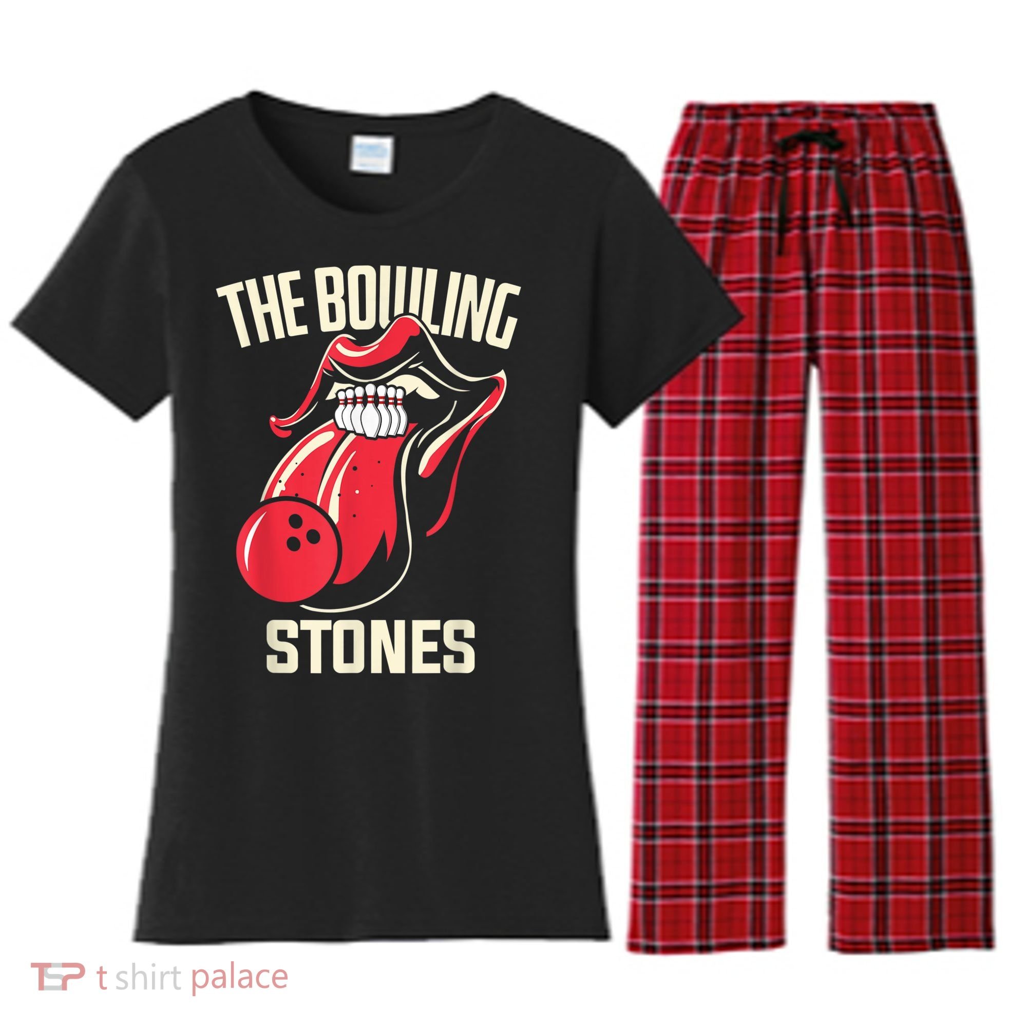 The Bowling Stones Women's Flannel Pajama Set