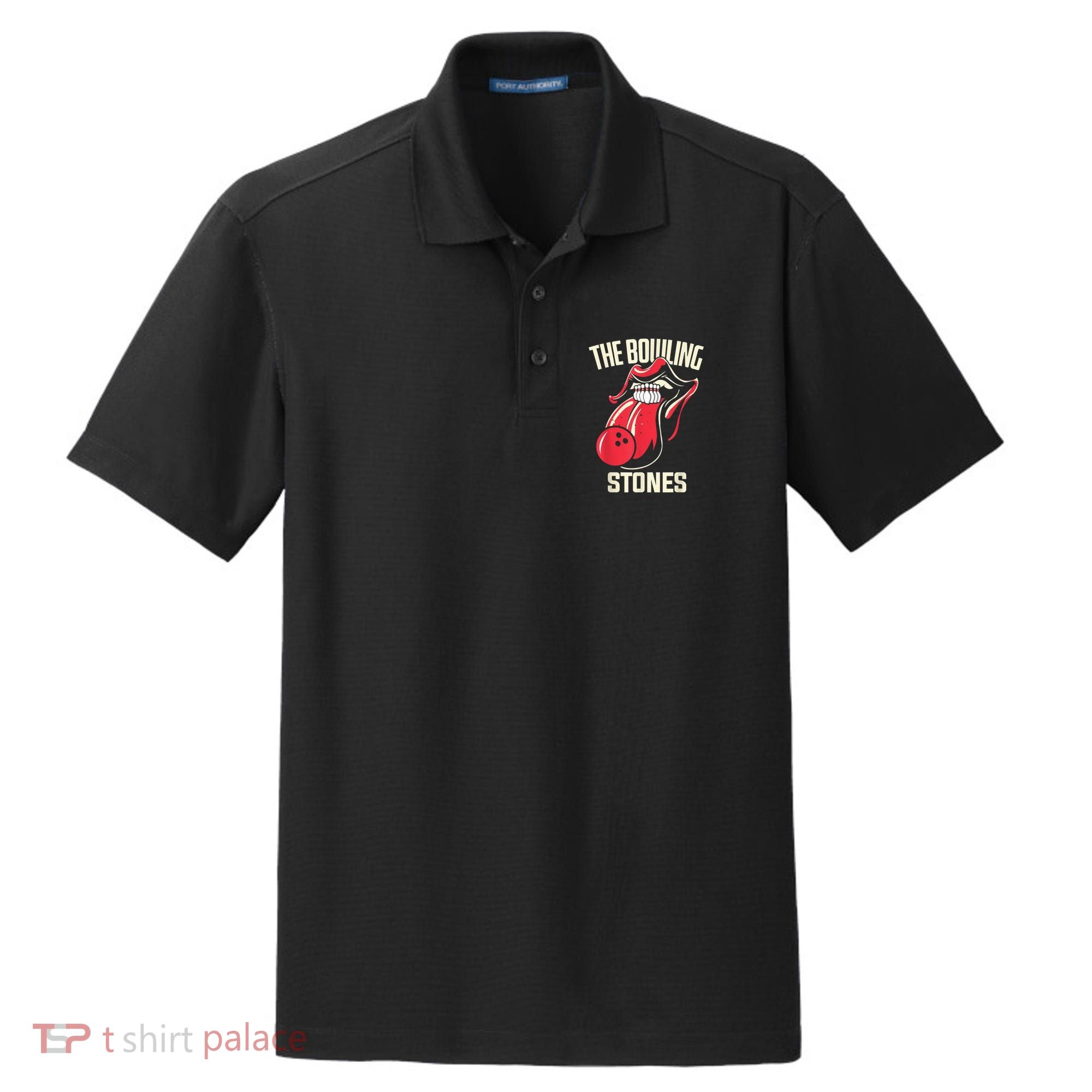 The Bowling Stones Dry Zone Grid Polo