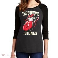 The Bowling Stones Women's Tri-Blend 3/4-Sleeve Raglan Shirt thumb 2