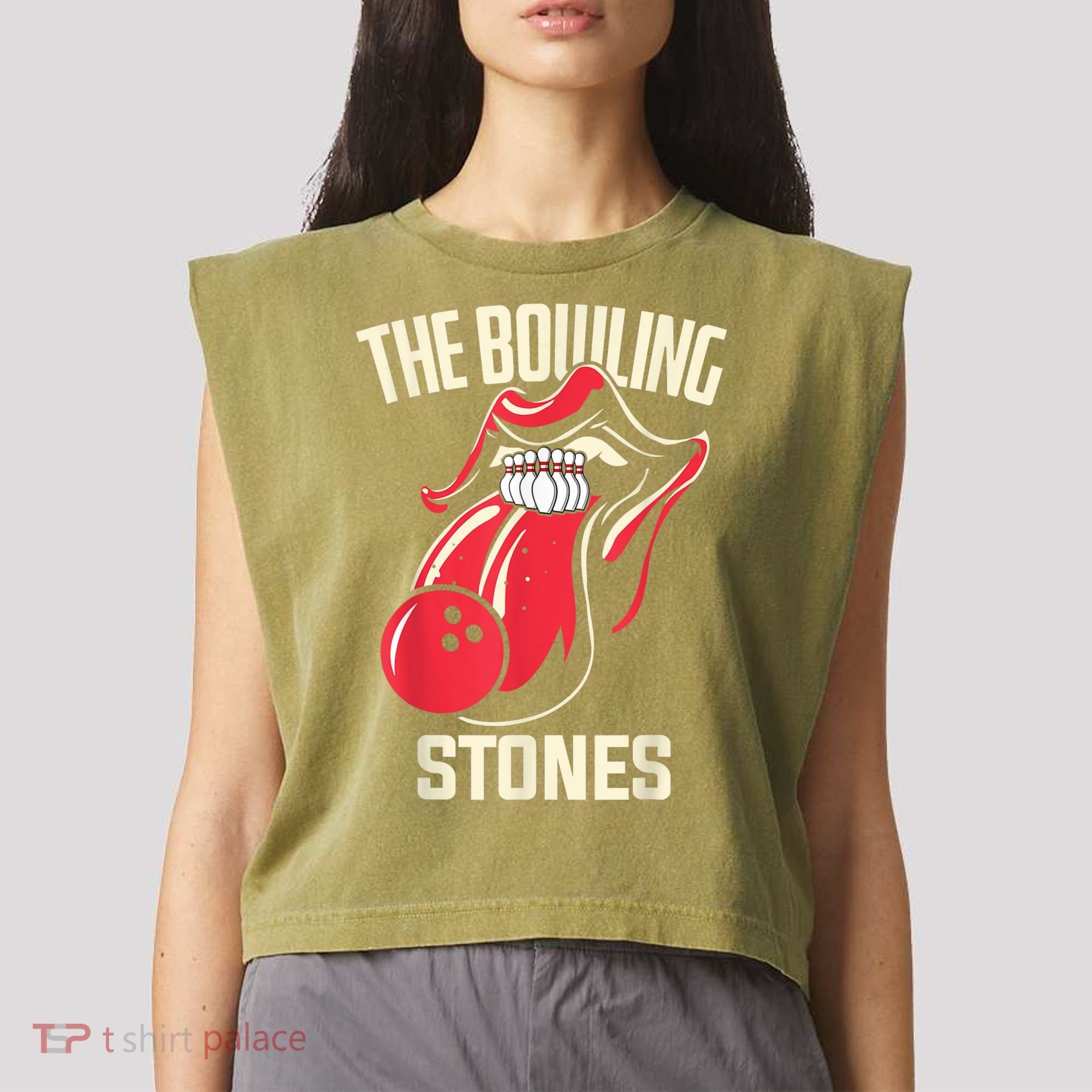 The Bowling Stones Garment-Dyed Women's Muscle Tee