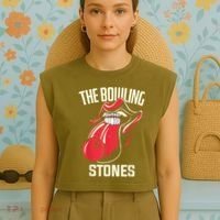The Bowling Stones Garment-Dyed Women's Muscle Tee thumb 4
