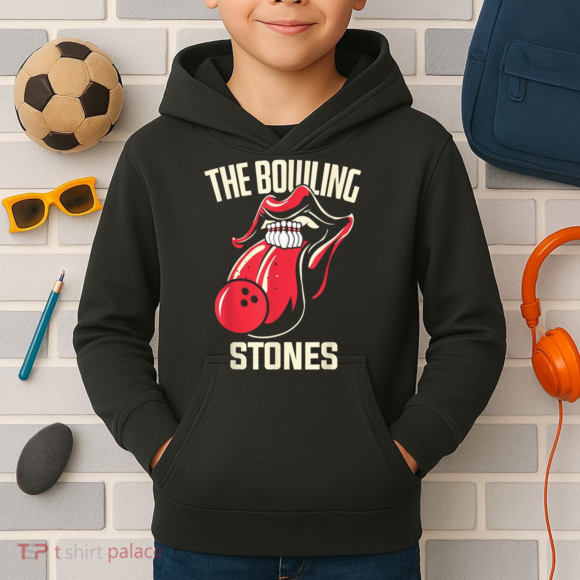 The Bowling Stones Bowling Kids Hoodie