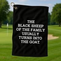 The Black S.H.E.E.P Of The Family Usually Turns Into Goat Golf Towel thumb 1