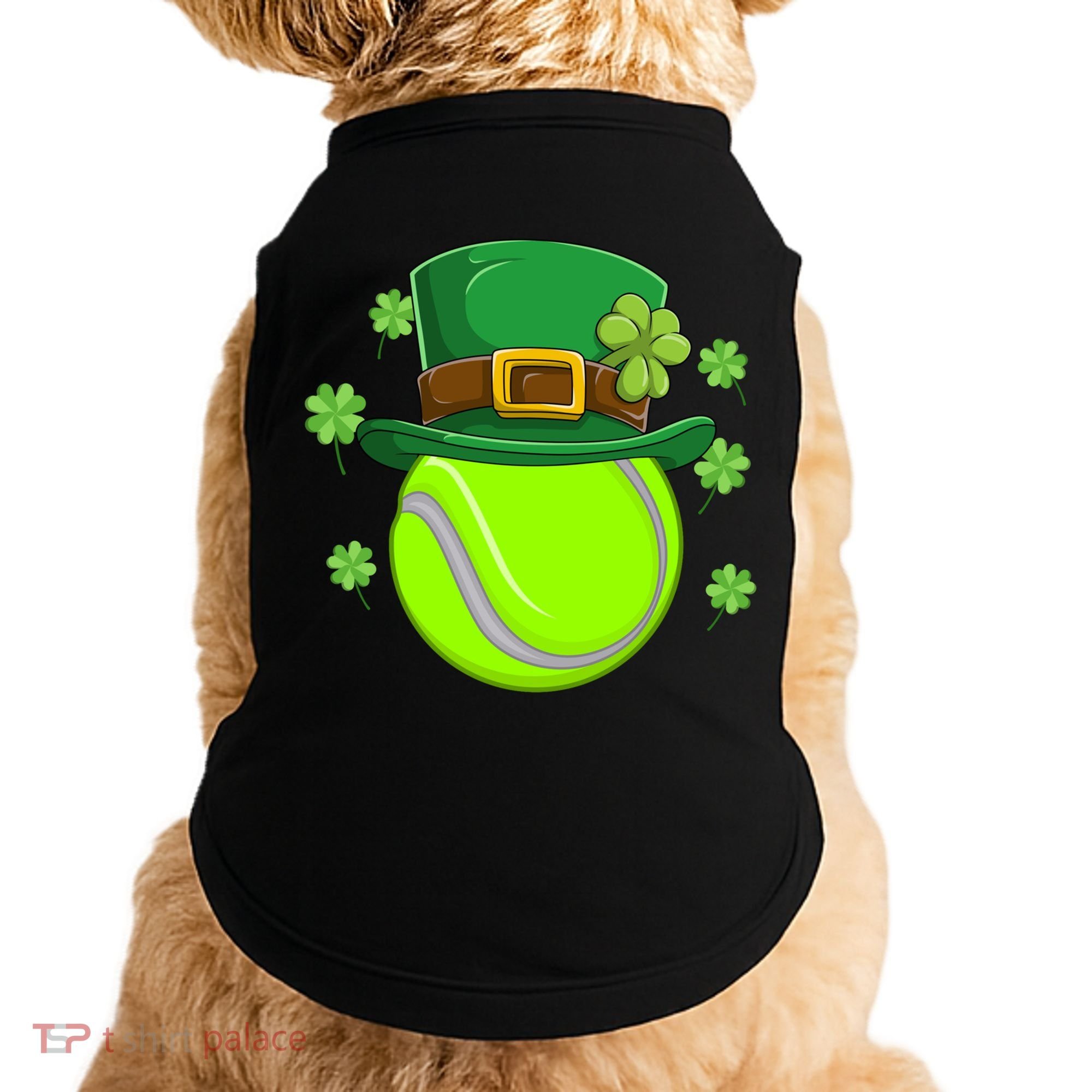 Tennis Ball St Patricks Day Ball Leprechaun Gift Doggie Tank