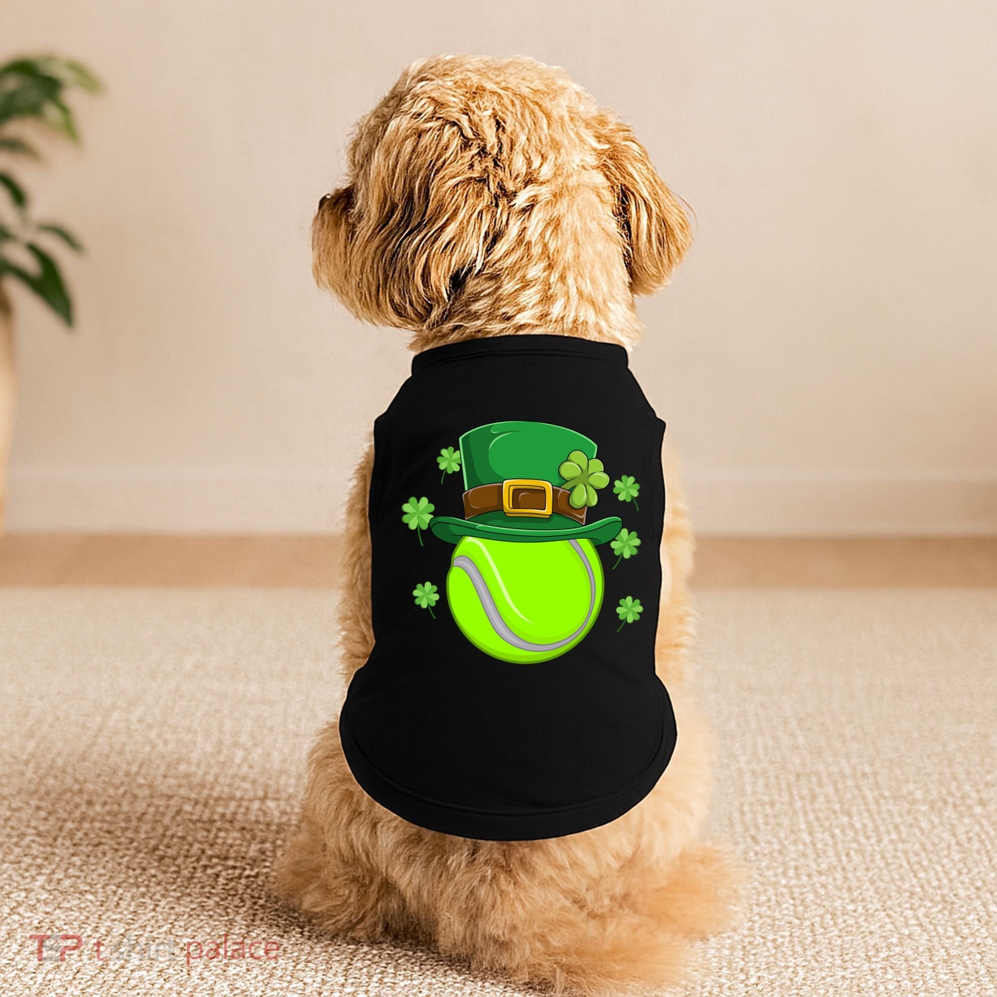Tennis Ball St Patricks Day Ball Leprechaun Gift Doggie Tank