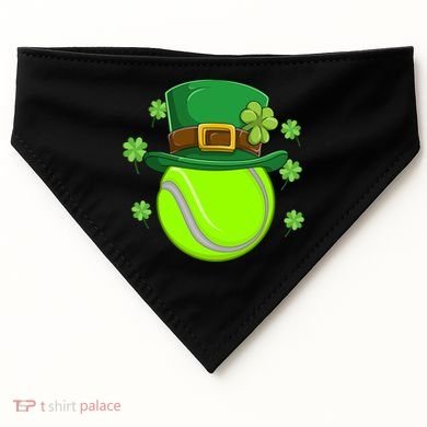Tennis Ball St Patricks Day Ball Leprechaun Gift USA-Made Doggie Bandana